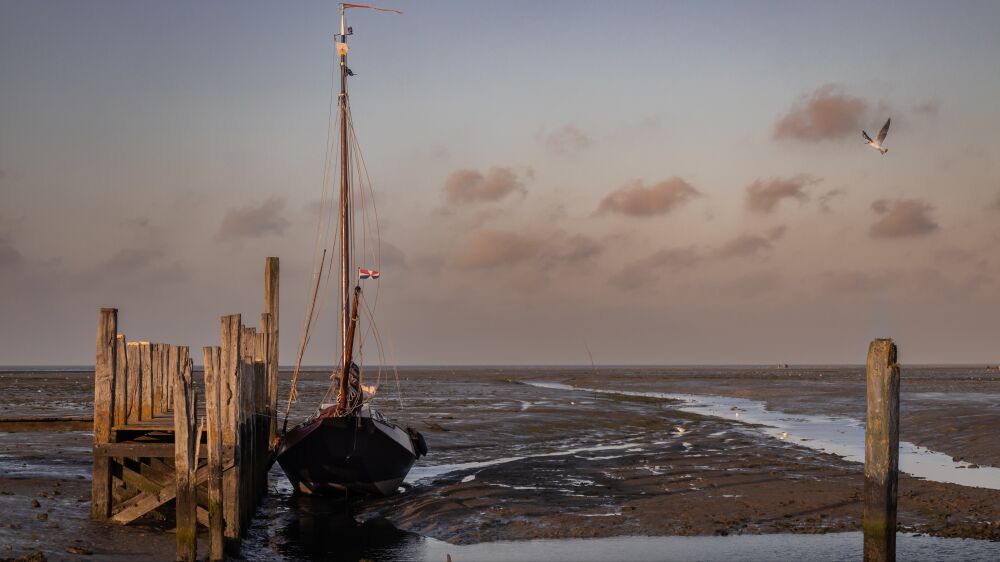 Ship on dry land