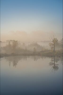 Fine Art Landscape of a Misty Sunrise by the Water