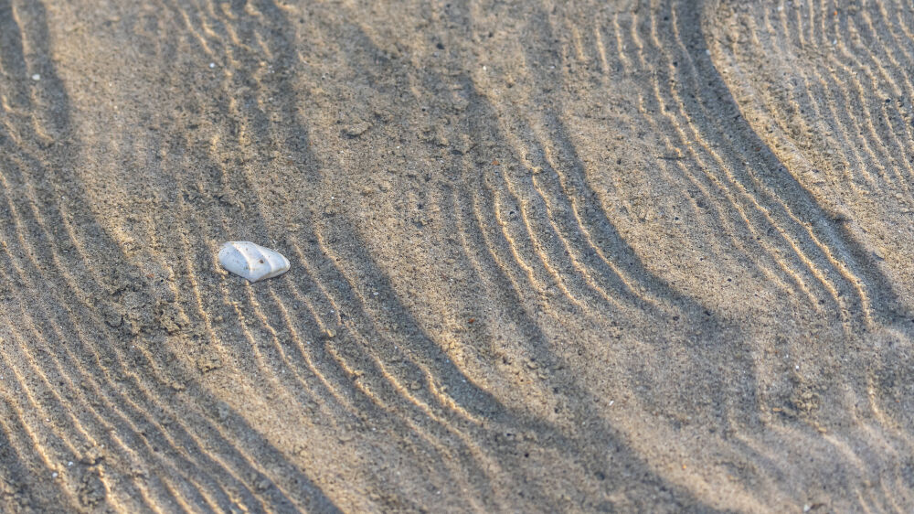 Lichtreflectie in laagstaaand zeewater