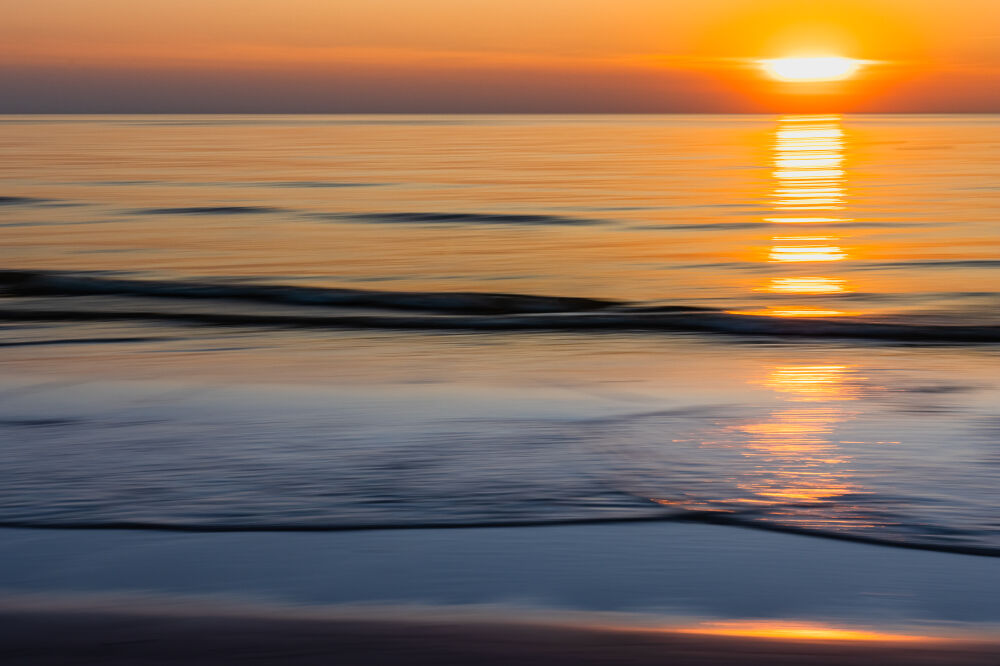 Zonsondergang in beweging