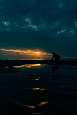 Sunset Stroll on the Beach