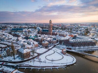 Zwolle in de sneeuw