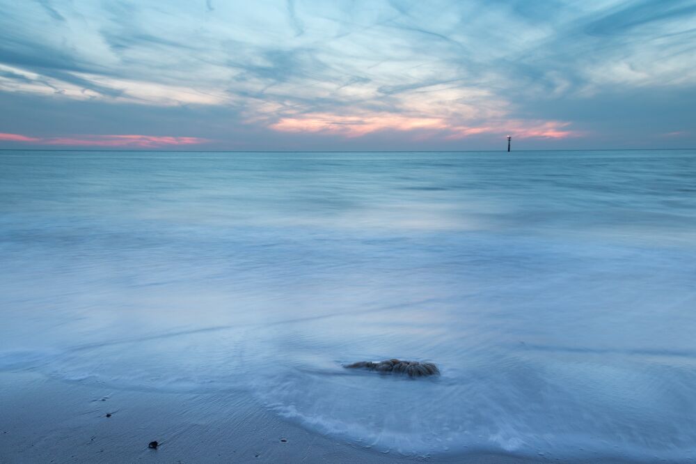 Zonsondergang aan het strand van Burgh-Haamstede