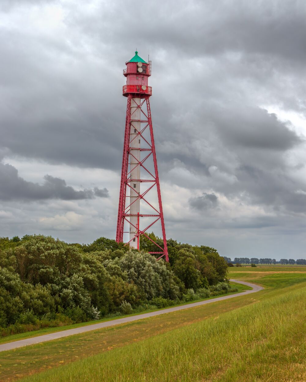 De vuurtoren van Campen in Duitsland