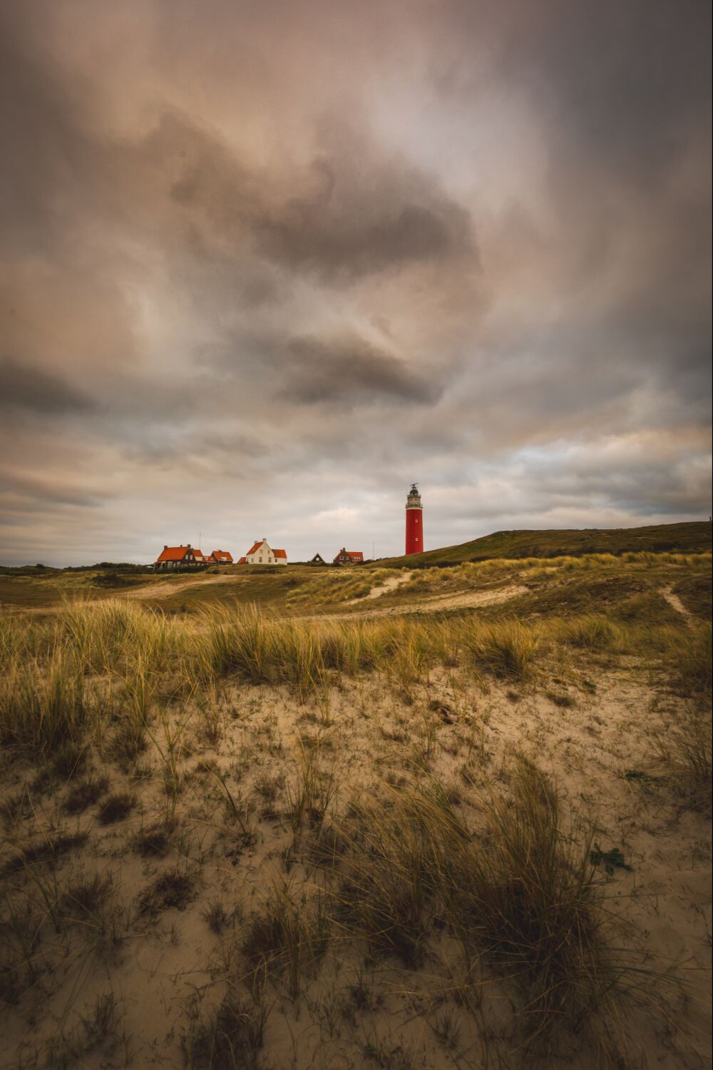 De vuurtoren in het noorden van Texel