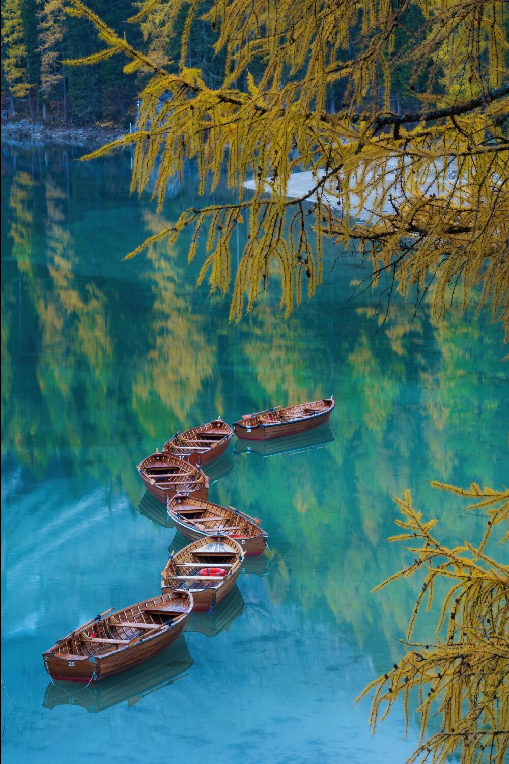 Dolomieten - Bootjes van Lago di Braies