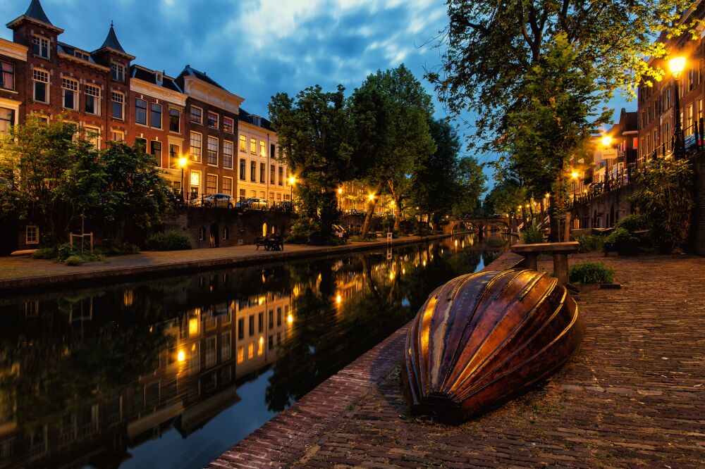 Boat at the Oudegracht wharf