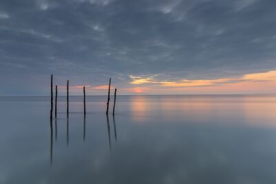 Visnetten in de Waddenzee