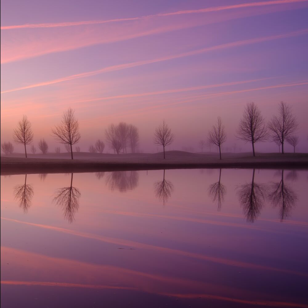 Winter in Nederland - zonsopkomst