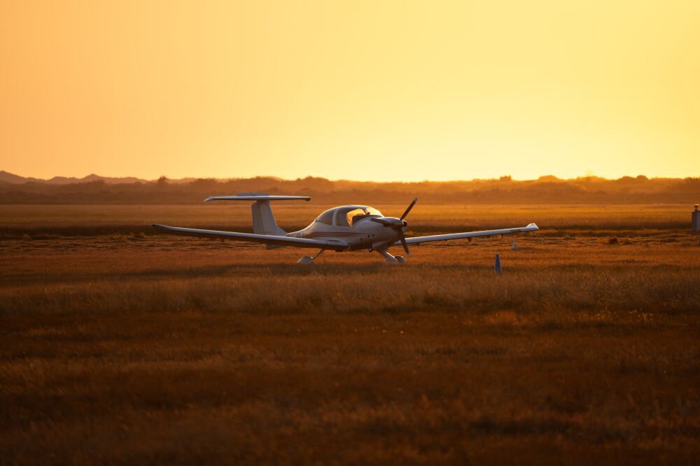 Sunset plane