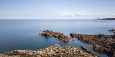 Rocks on the Emerald Coast in France