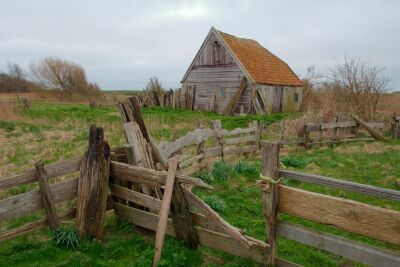 Het kippenschuurtje aan de Watermolenweg bij Den Hoorn op Texel