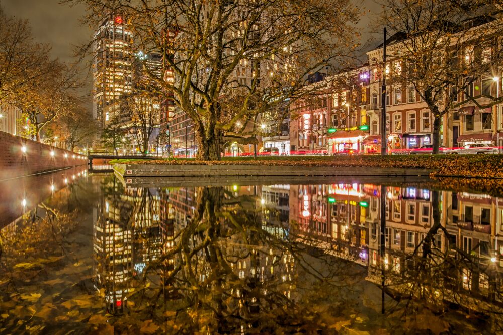 Westersingel bij nacht