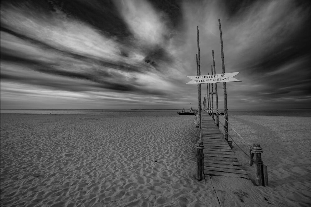 De steiger en opstapplaats naar Vlieland