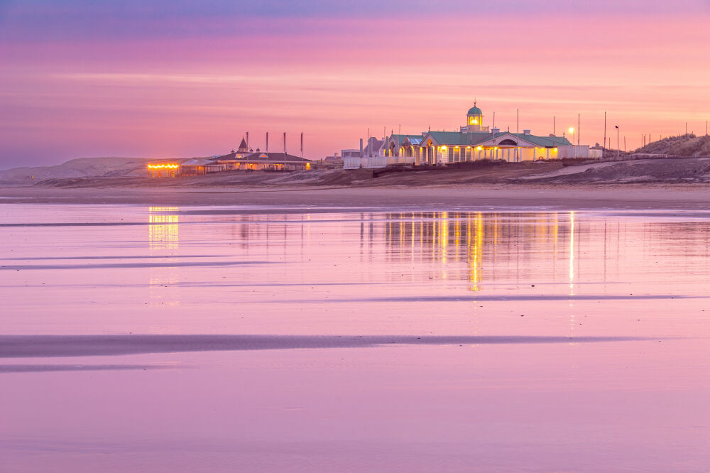 Strand Noordwijk bij zonsopkomst