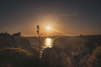 Lagos Algarve tijdens zonsondergang