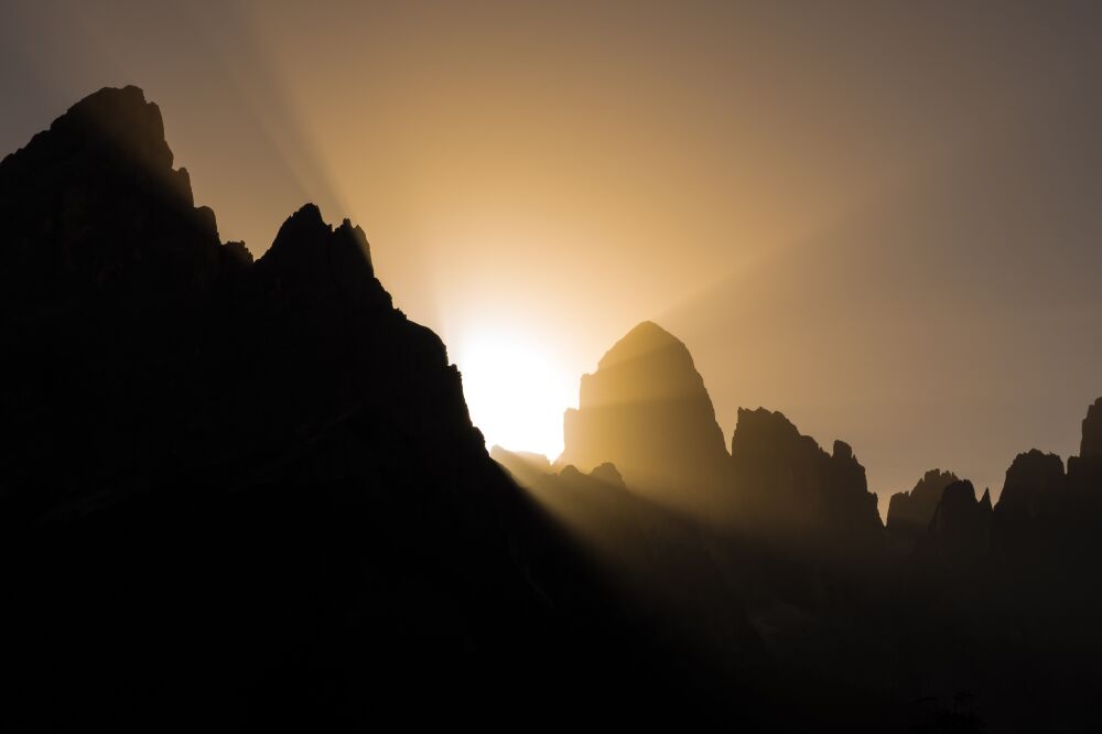 Sunrise in the Dolomites at San Martino di Castrozza