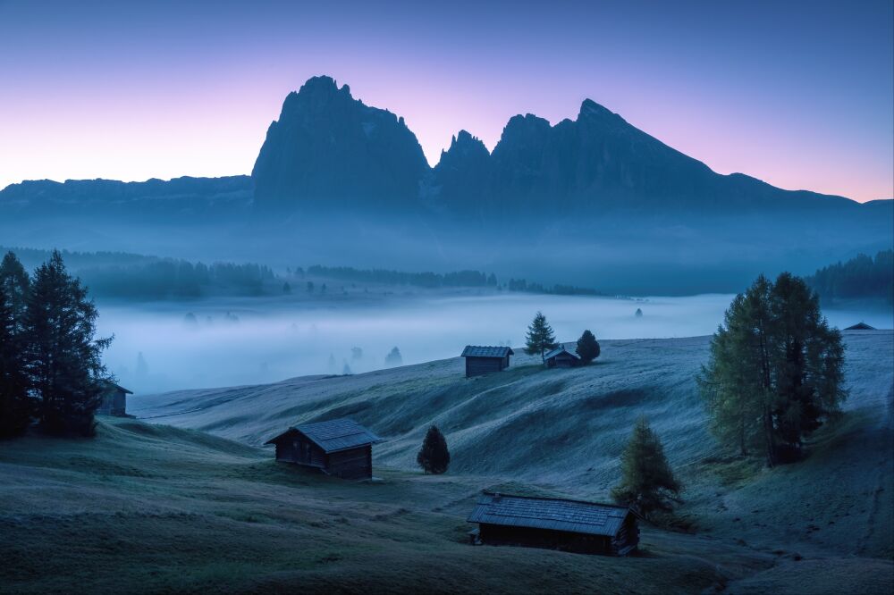 Seiser Alm before sunrise