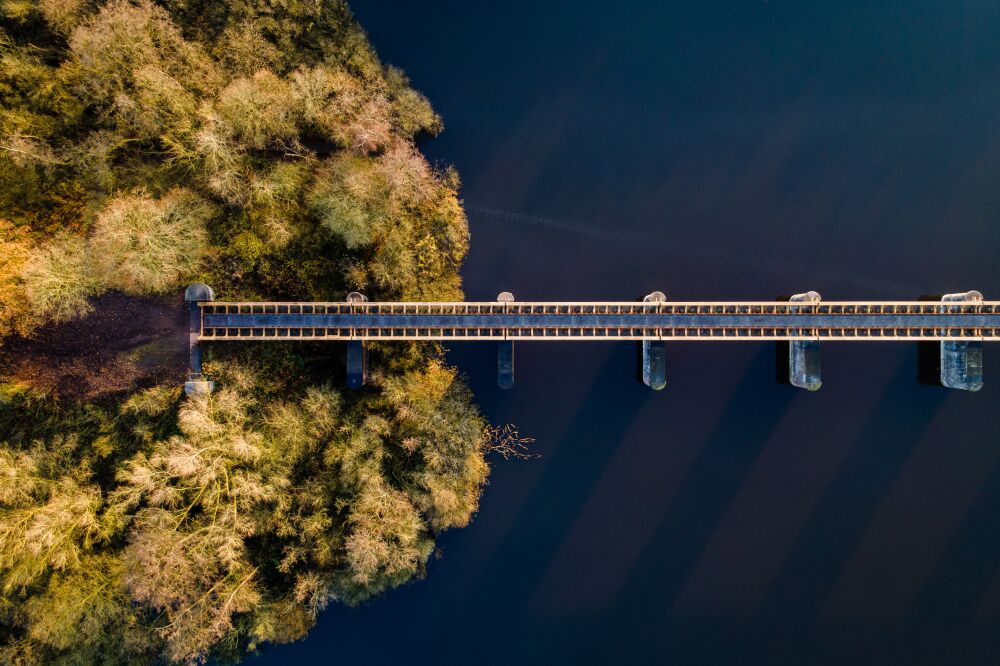 Moerputten-Brücke von oben