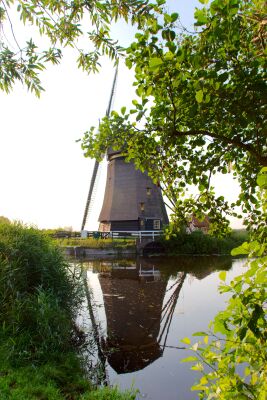 De Rietveldse molen in de avond