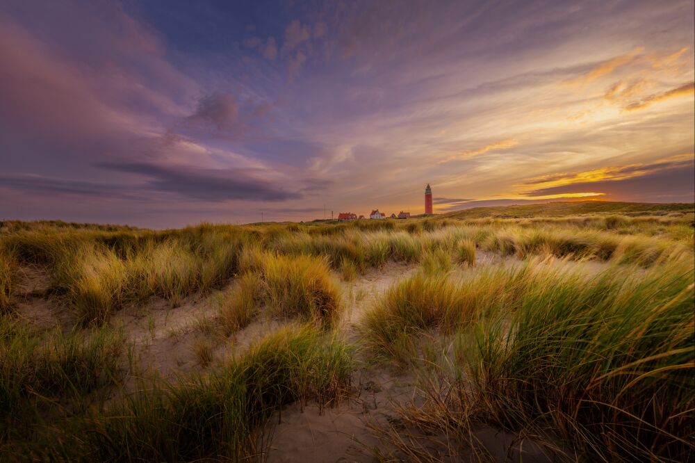 Een mooie zonsopkomst bij de vuurtoren