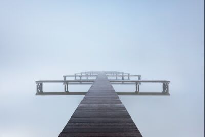 Jetty in the fog