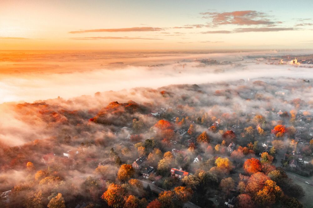 Wijk Sahara in de mist