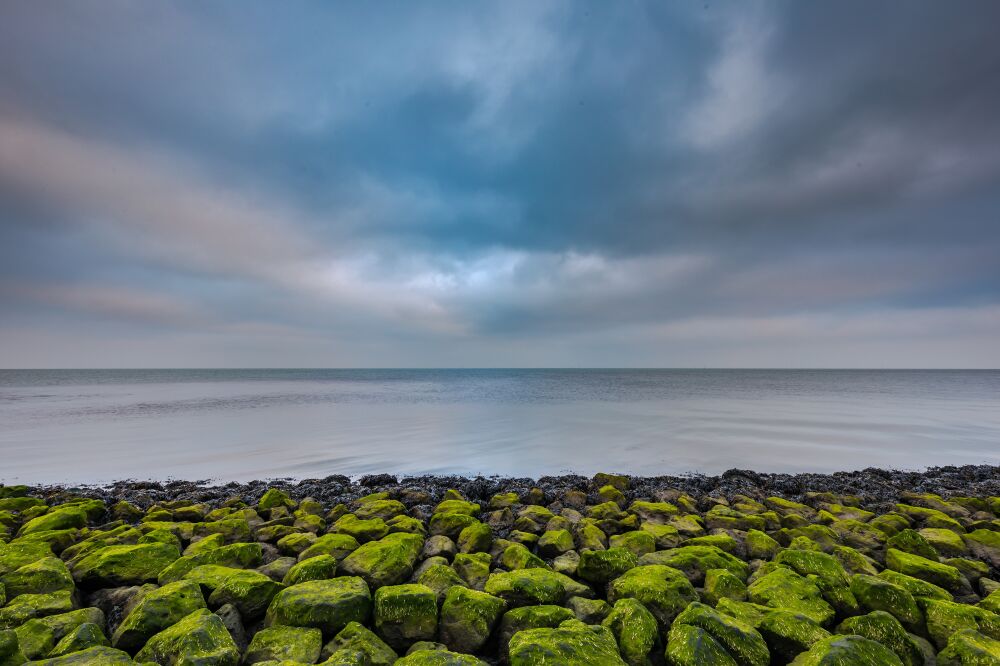 Vanaf de dijk de Waddenzee