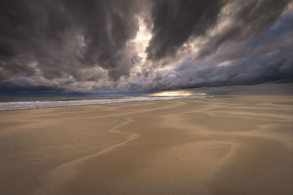 Hollandse weidsheid op het strand