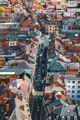 Verkeer in Dinant, Belgium