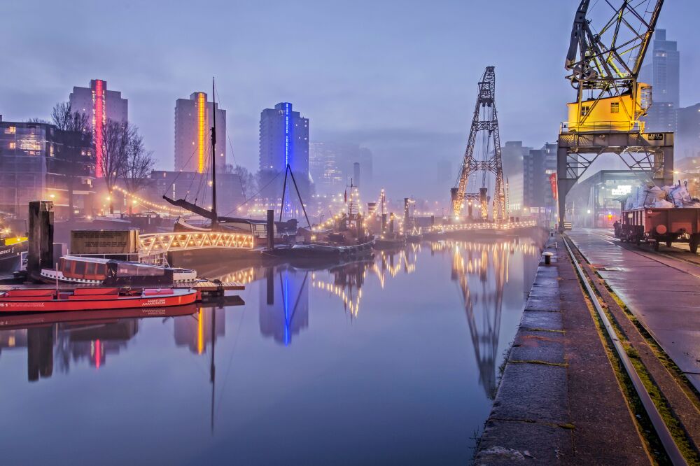 Mist op de Leuvehaven