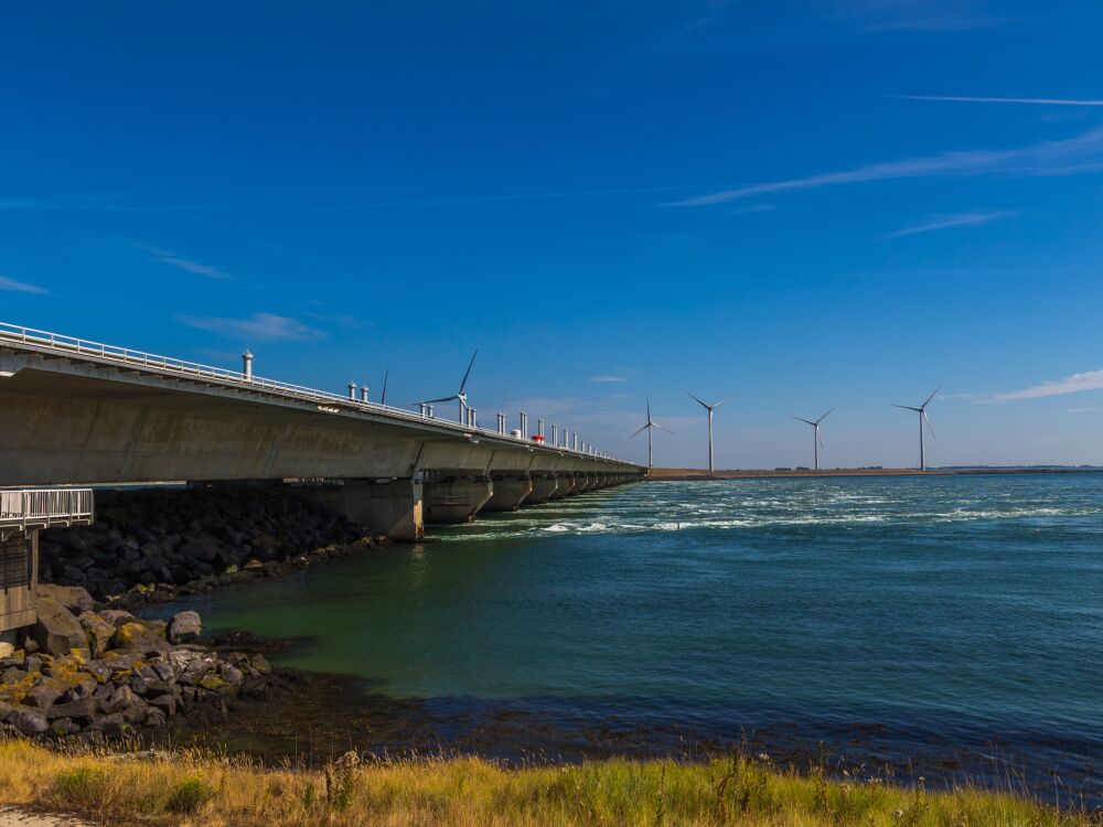 Deel van de stormvloedkering