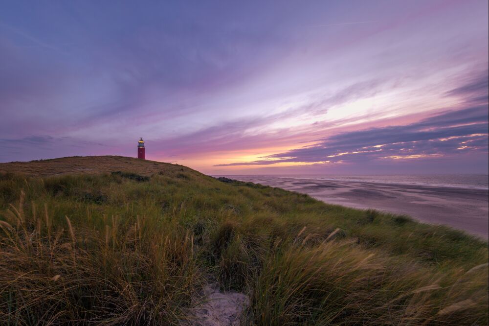 Zonsondergang op Texel bij de vuurtoren