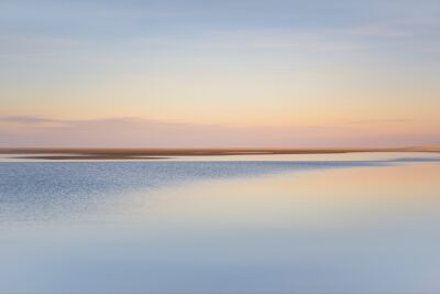 Peaceful sunset on a quiet beach