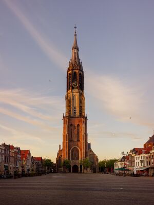 Zonsondergang in Delft