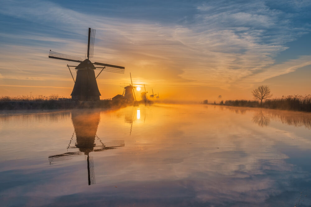 Zonsopkomst Kinderdijk