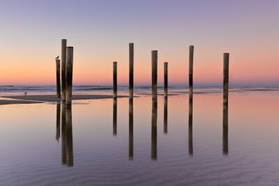 Zonsondergang aan de Noordzee