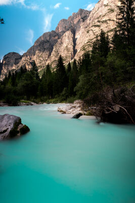 Blue River in the Dolomites