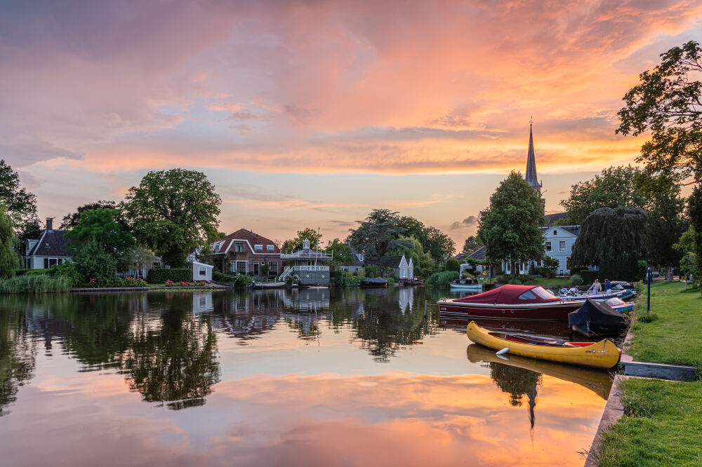 Zonsondergang in Broek in Waterland