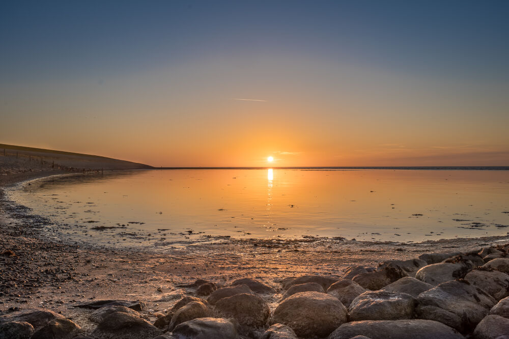 Zonsondergang bij Koehool (Friesland)