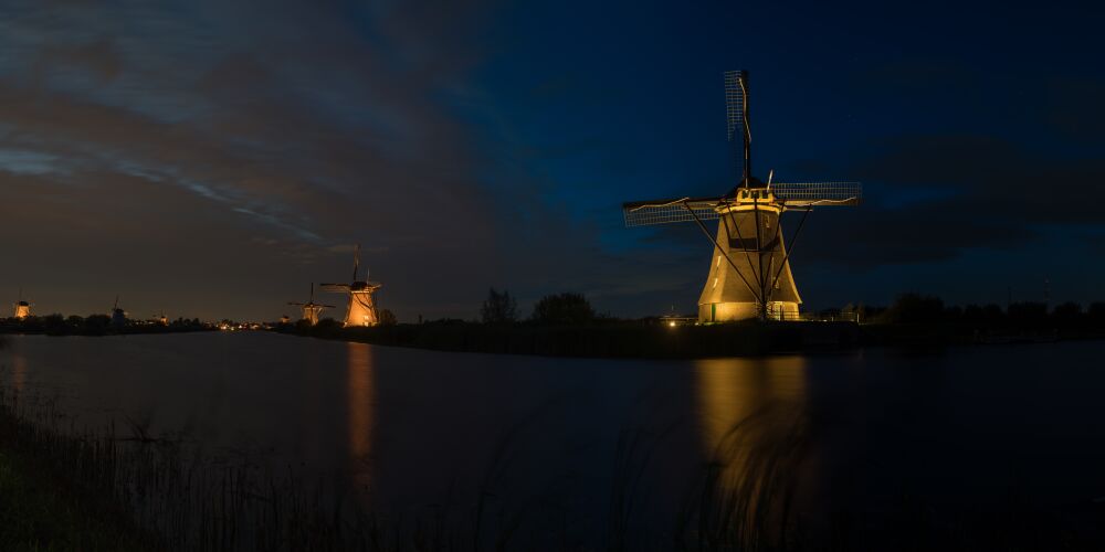 Verlichte Kinderdijk 