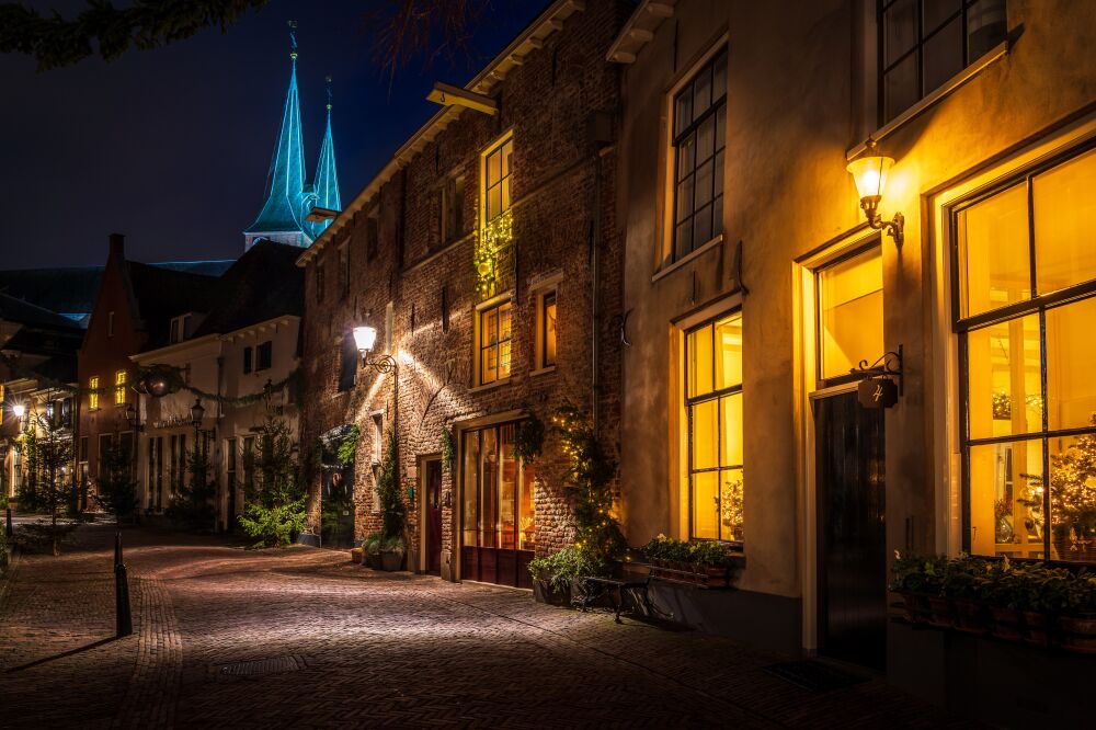 De Bergkerk en de Bergstraat in Deventer