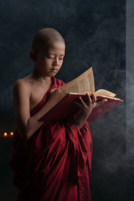 A young buddhist monk