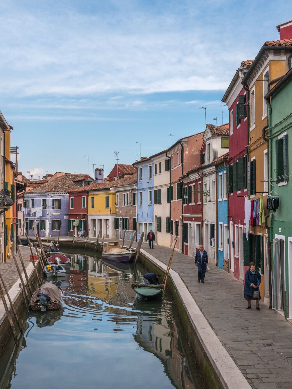 Just a street scene in Burano, Venice, Italy (vertical)