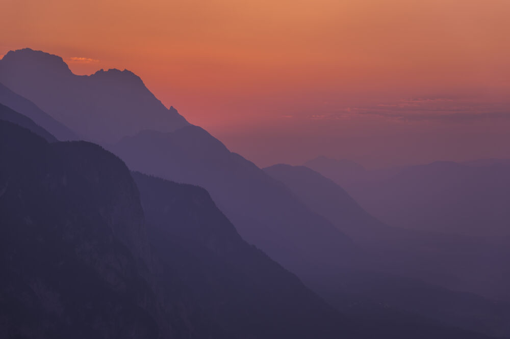 Kleurenwaaier over de Alpen