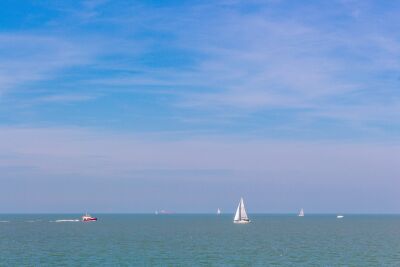 Bootjes op de Noordzee