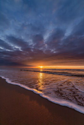 Zonsondergang op het strand