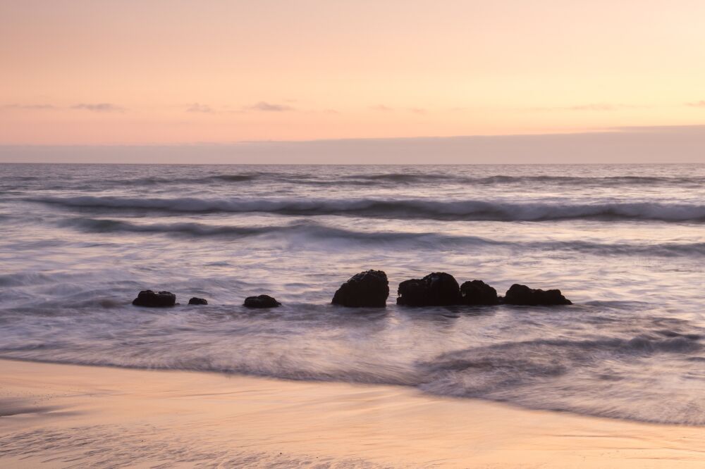 Zonsondergang aan het Praia do Magoito