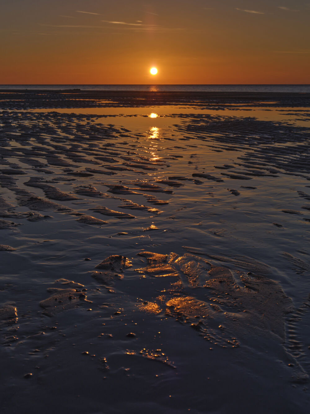 Zonsondergang bij strand Burgh-Haamstede