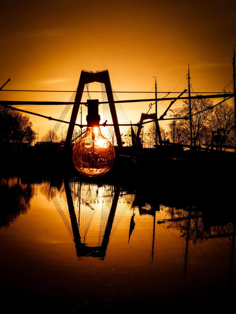 Zonsopkomst Oude Haven Rotterdam - Sunrise Willemsbrug